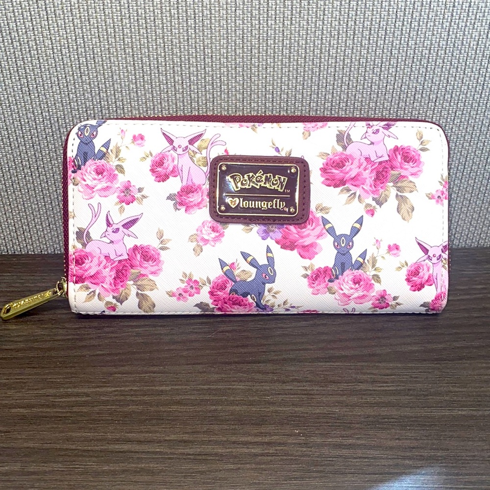 Loungefly Pokémon Espeon and Umbreon Floral Wallet